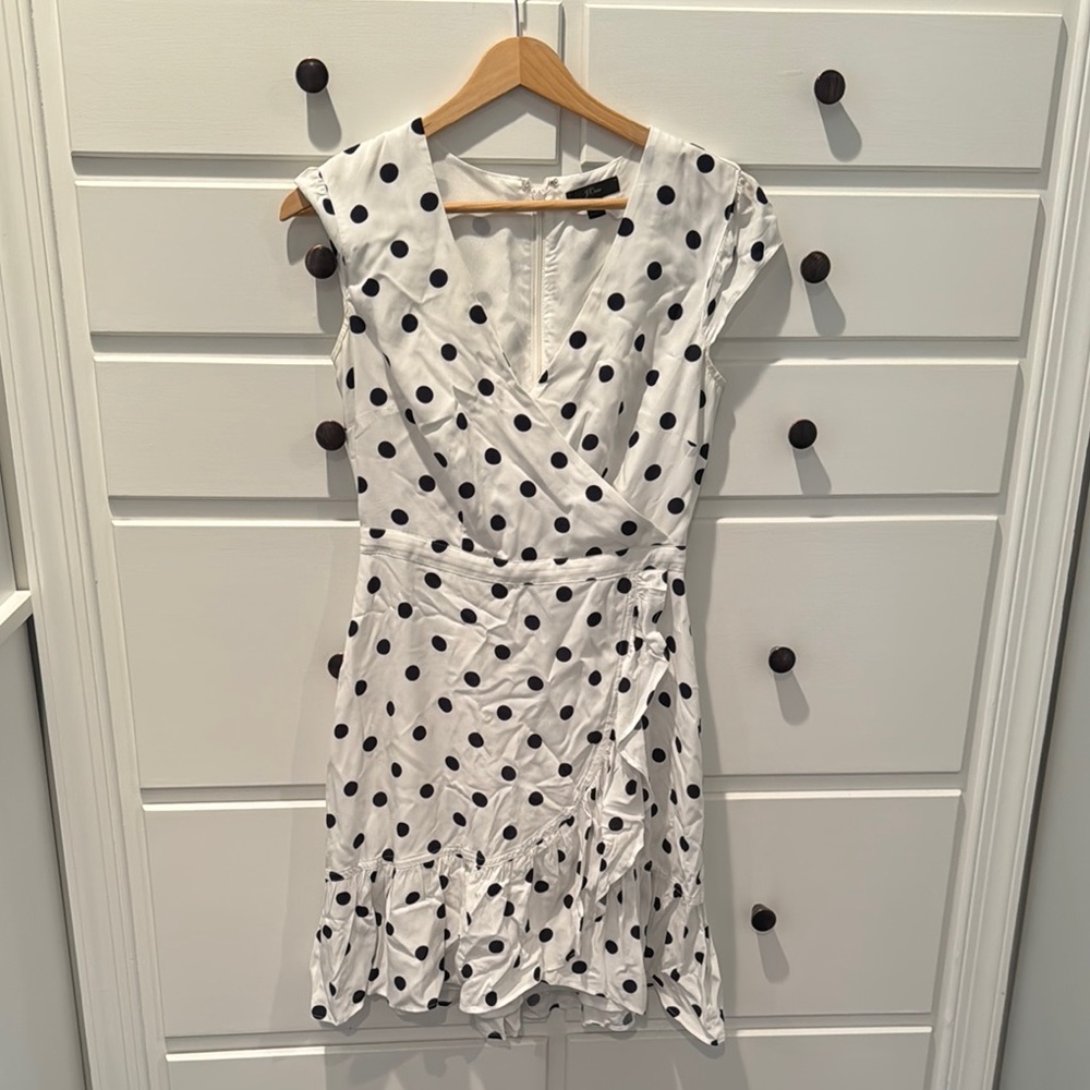 J Crew Polka Dot Wrap Dress